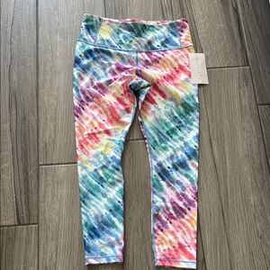 NEW rainbow Athleta Love Proudly High Rise 7/8 Tight, Tie Dye, Size Medium